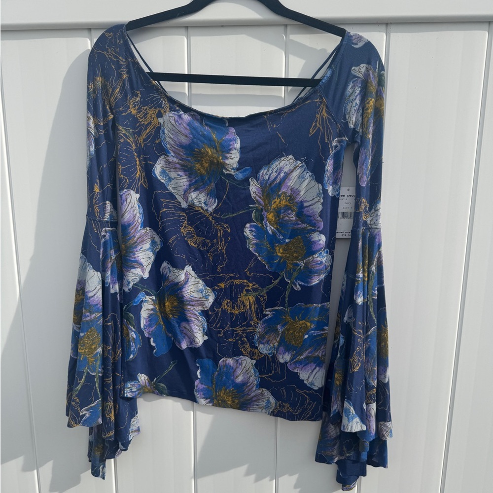 Floral Blue Women's Top